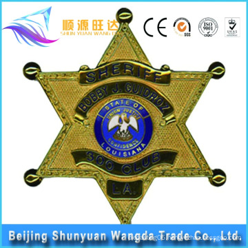 China Manufacture Offer Metal Star Sharped Custom Pin Badge